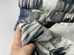 Fastvævet viscose - pænt mønster i grå toner